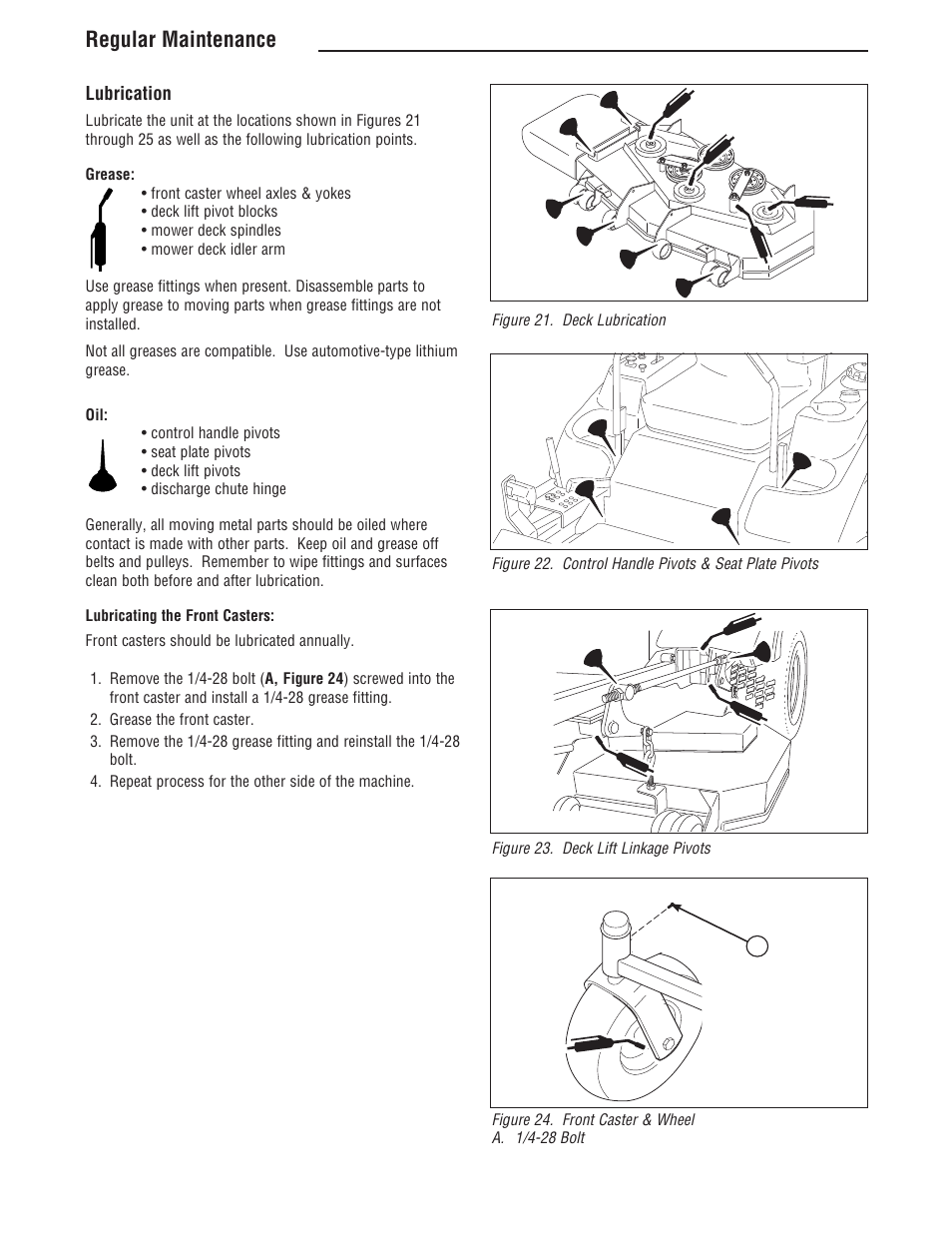 Regular maintenance | Simplicity ZT4000 Series User Manual | Page 30 / 44