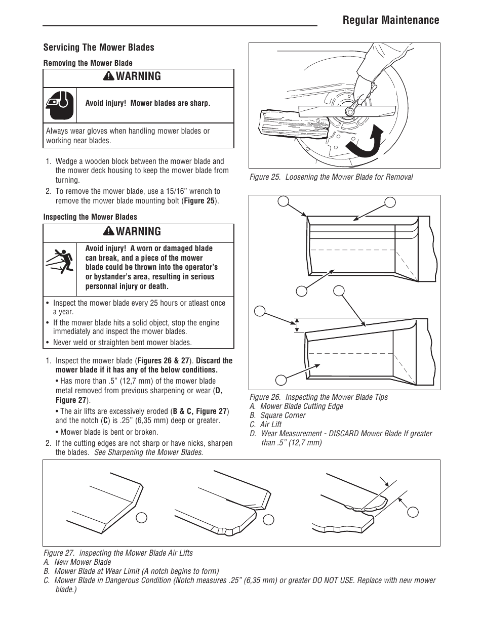 Regular maintenance, Warning | Simplicity ZT4000 Series User Manual | Page 31 / 44