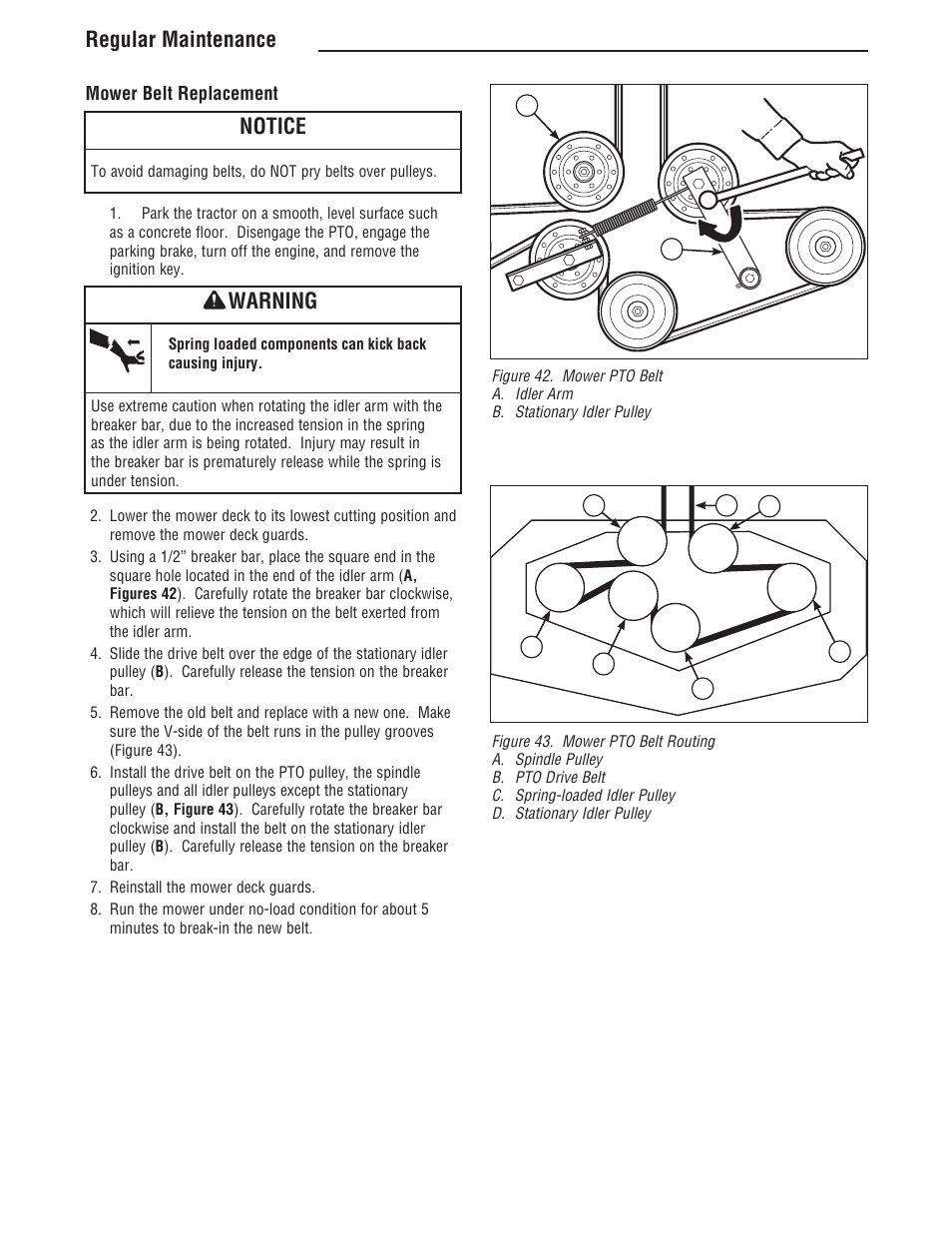 Regular maintenance, Warning, Notice | Simplicity ZT4000 Series User Manual | Page 38 / 44