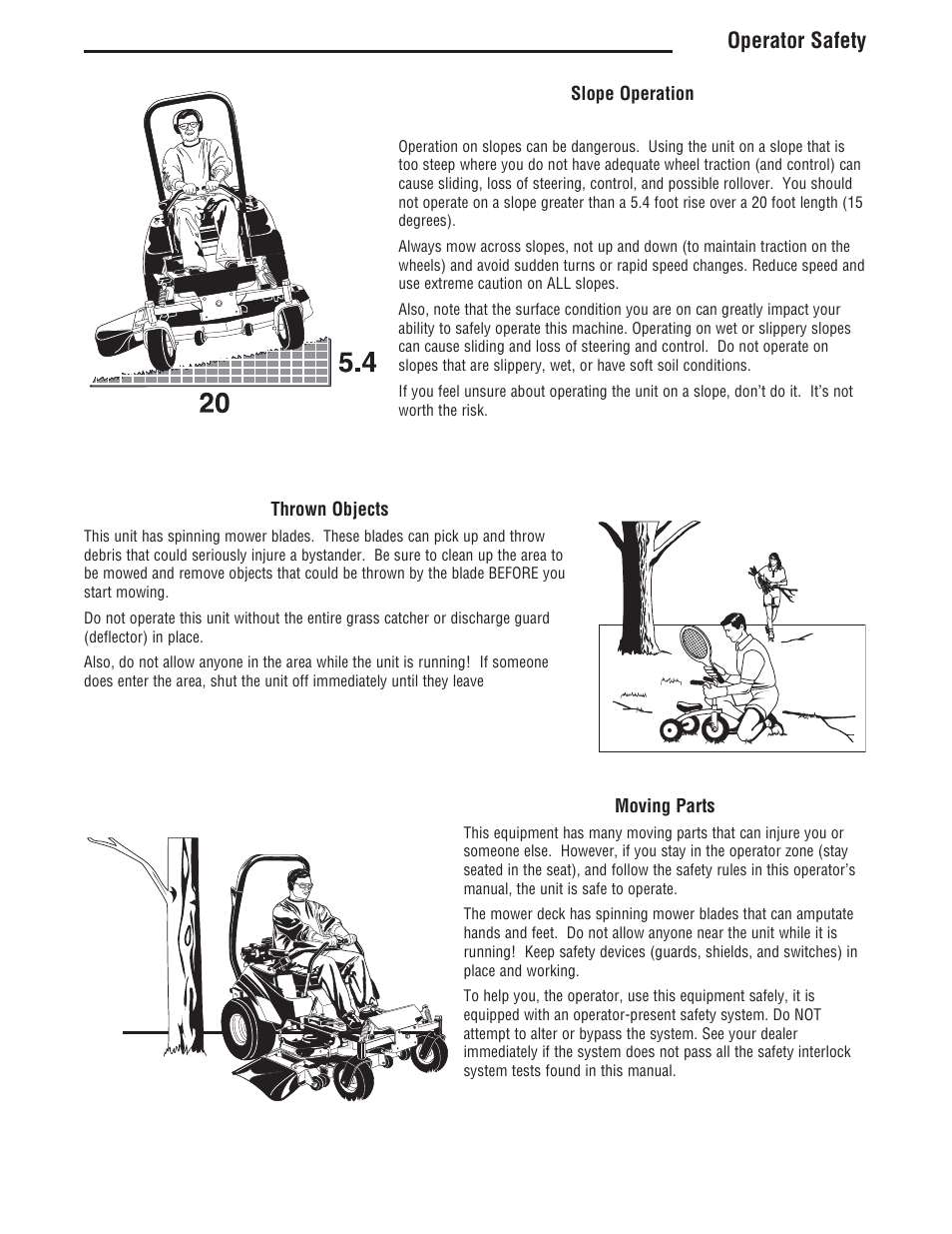 Operator safety | Simplicity ZT4000 Series User Manual | Page 5 / 44
