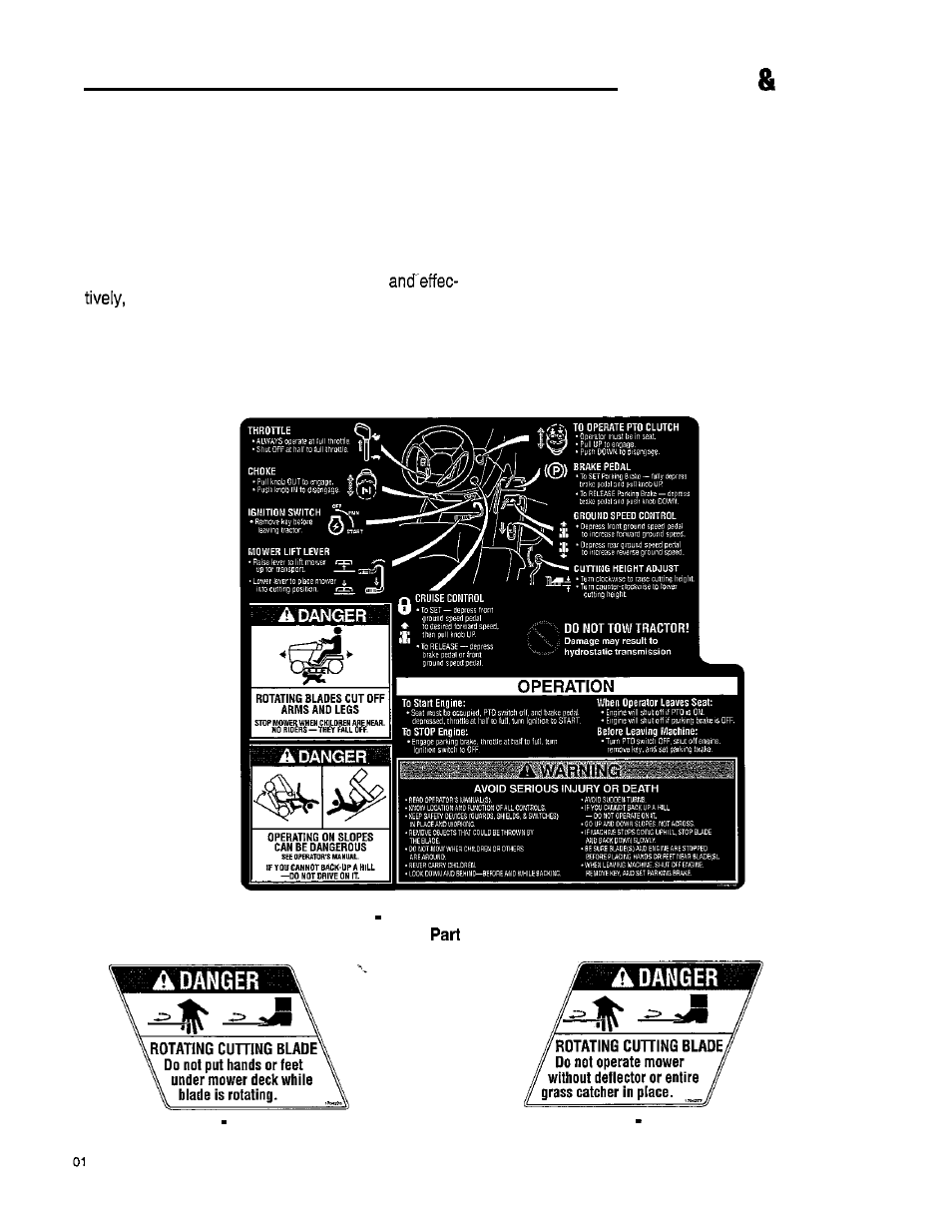 Safety rules information, Safety decals | Simplicity 14HP User Manual | Page 11 / 50
