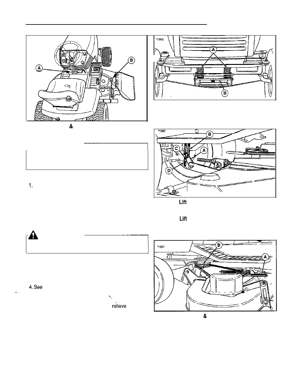 Operating the tractor, Warning, Caution | Simplicity 14HP User Manual | Page 19 / 50