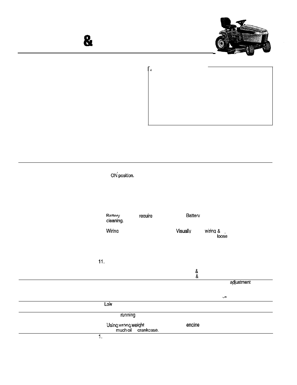 Troubleshooting, adjustment, service, Troubleshooting, Troubleshooting the tractor | Warning | Simplicity 14HP User Manual | Page 28 / 50