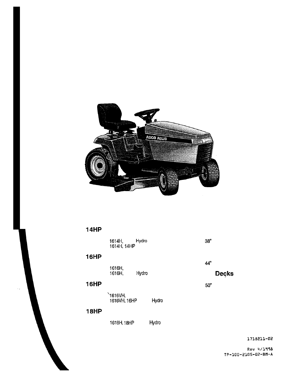 Operator’s manual, 1600 series | Simplicity 14HP User Manual | Page 3 / 50