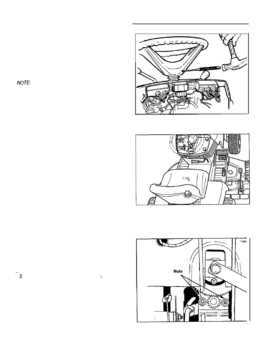Troubleshooting, adjustment, & service, Steering wheel adjustment, Seat adjustment | Steering gear adjustment | Simplicity 14HP User Manual | Page 30 / 50