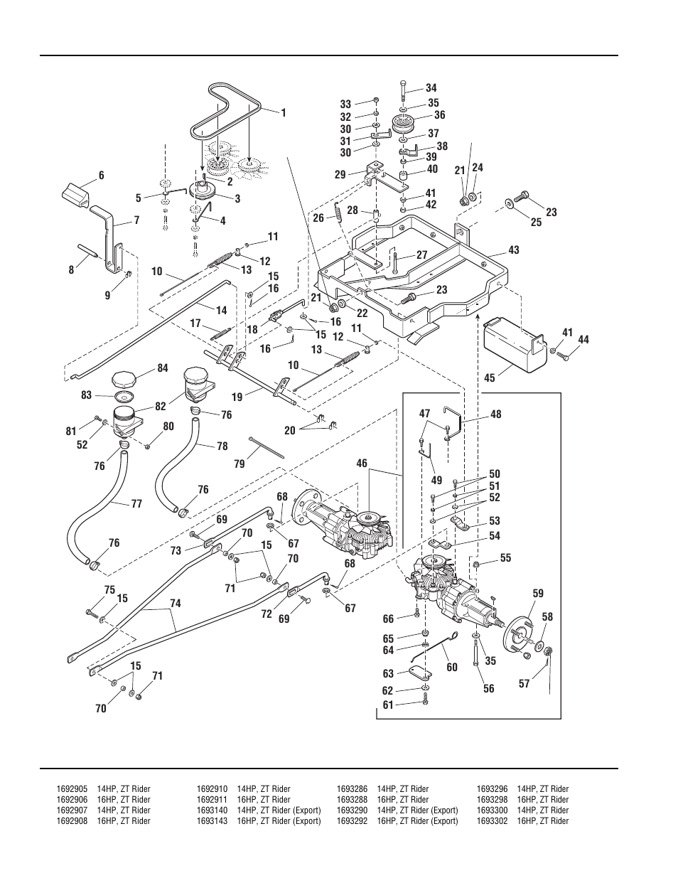 Transaxle & carrier group | Simplicity ZERO TURN TP 400-2169-01-ZT-SMA User Manual | Page 18 / 46