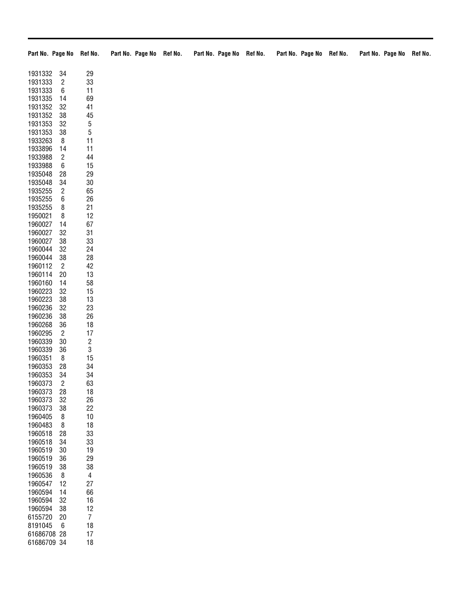 Part number index by page number | Simplicity ZERO TURN TP 400-2169-01-ZT-SMA User Manual | Page 44 / 46