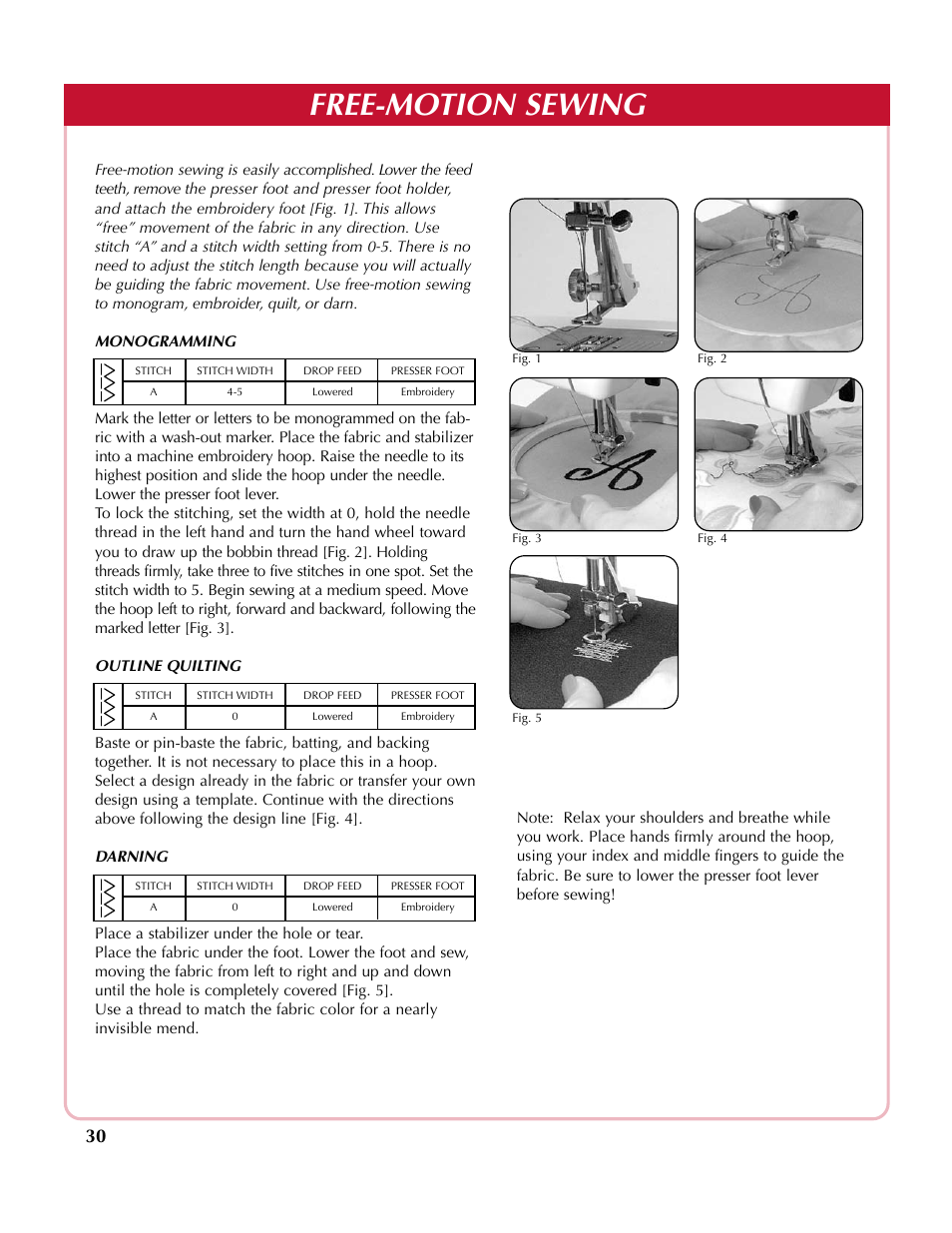 Free-motion sewing | Simplicity sw210 User Manual | Page 31 / 35