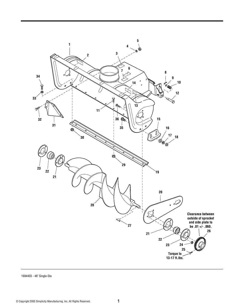 Body & rotor group | Simplicity 1694403 User Manual | Page 2 / 12