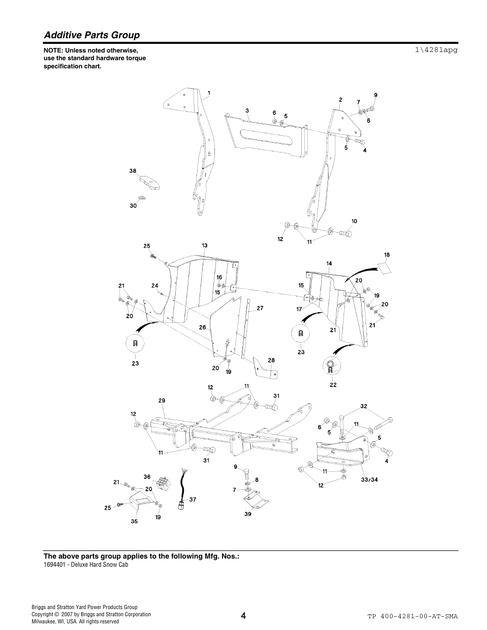 Additive parts group | Simplicity 1694401 User Manual | Page 4 / 20