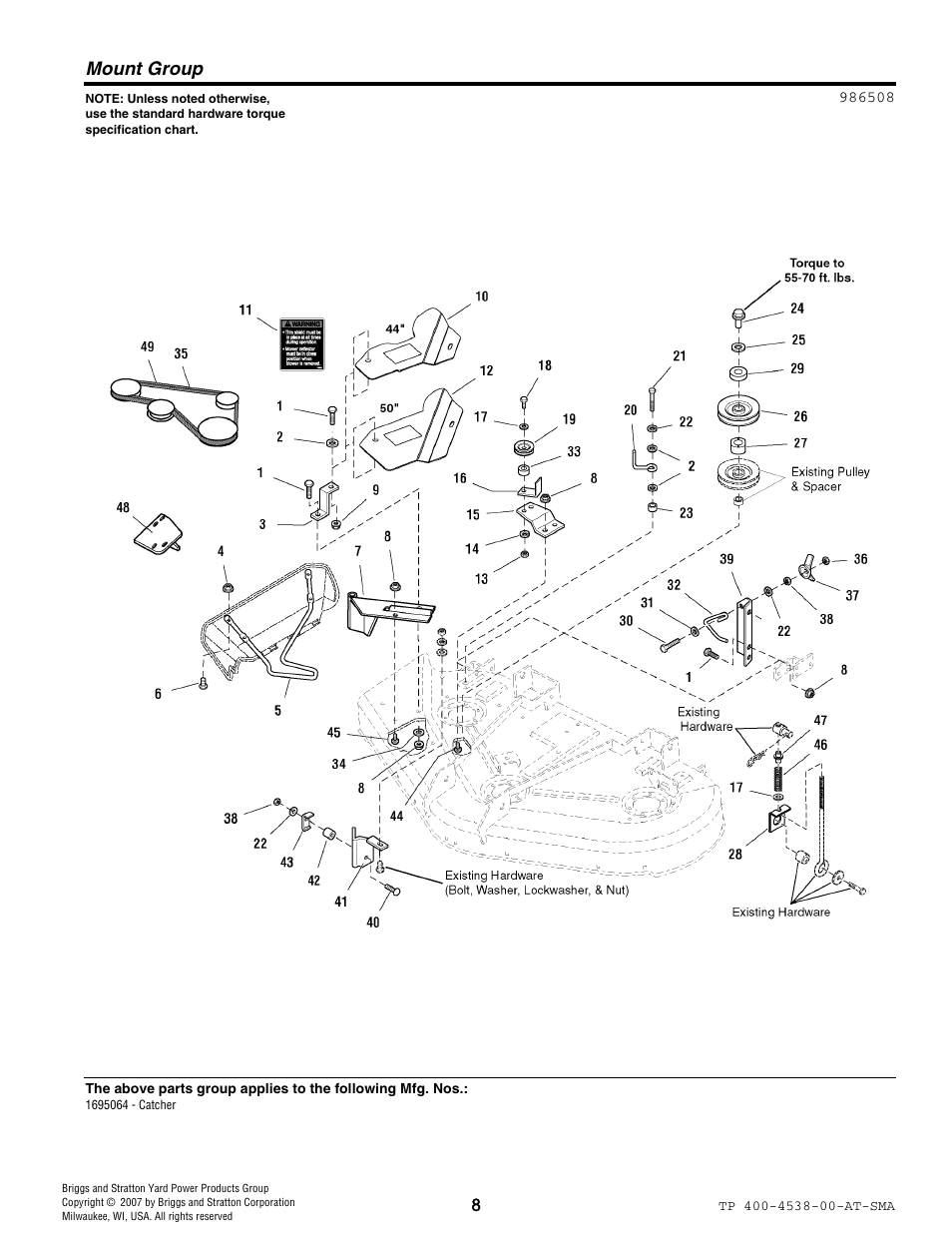 Mount group | Simplicity 1734817 User Manual | Page 8 / 16