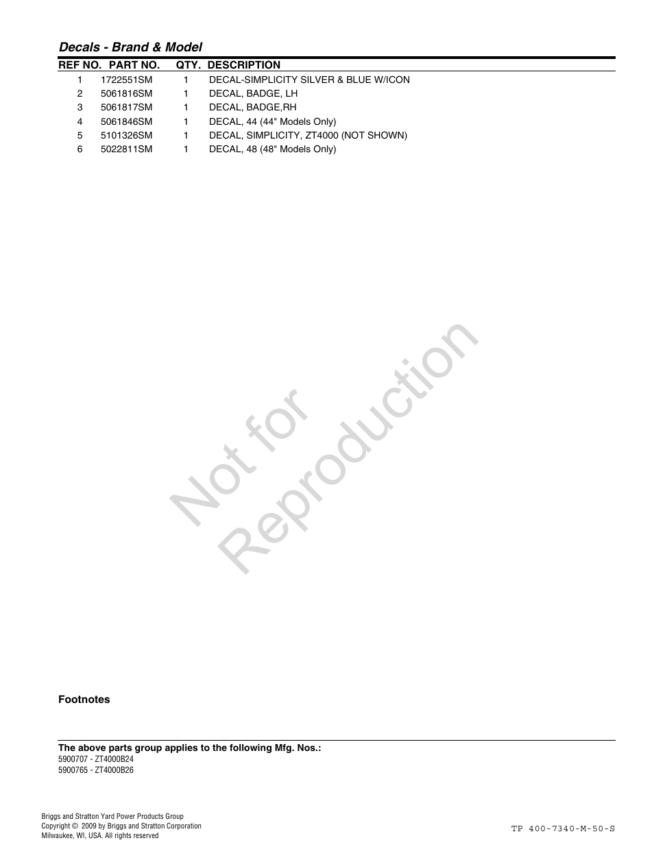 Not for reproduction | Simplicity ZT4000 User Manual | Page 37 / 52