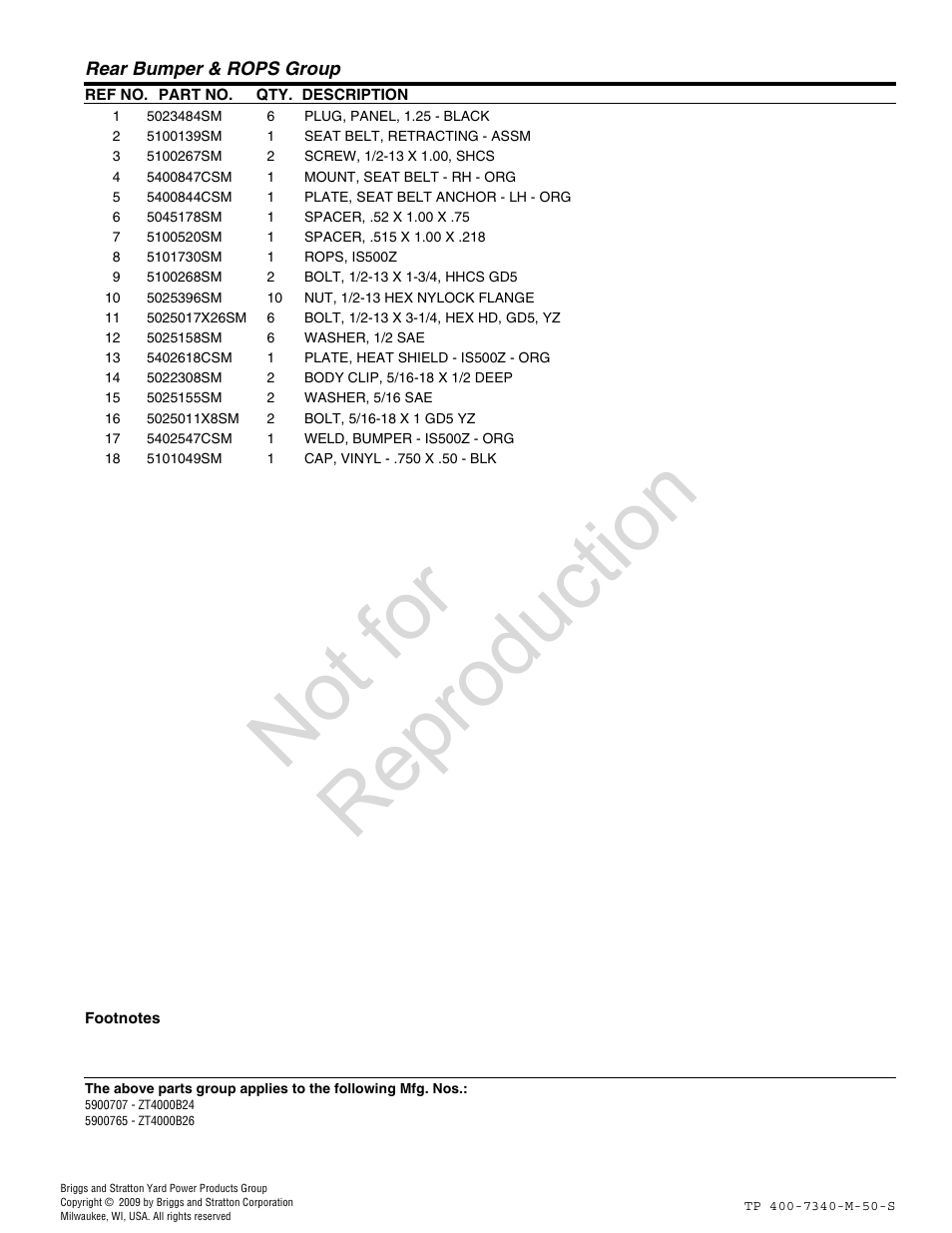 Not for reproduction | Simplicity ZT4000 User Manual | Page 7 / 52