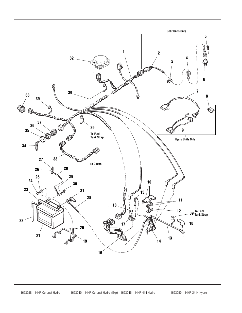 Electrical group - kohler models | Simplicity CORONET 400 User Manual | Page 28 / 78