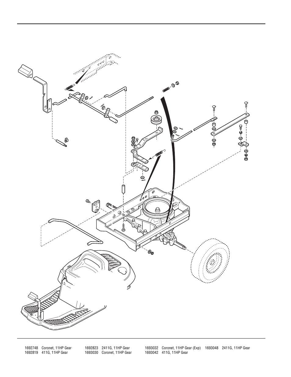 Transmission controls - gear models | Simplicity CORONET 400 User Manual | Page 32 / 78