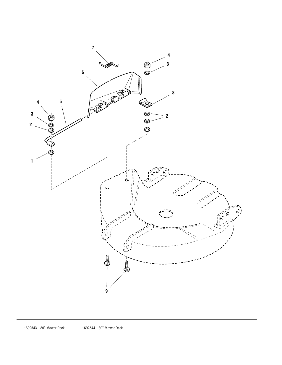 30” mower deck - deflector | Simplicity CORONET 400 User Manual | Page 56 / 78