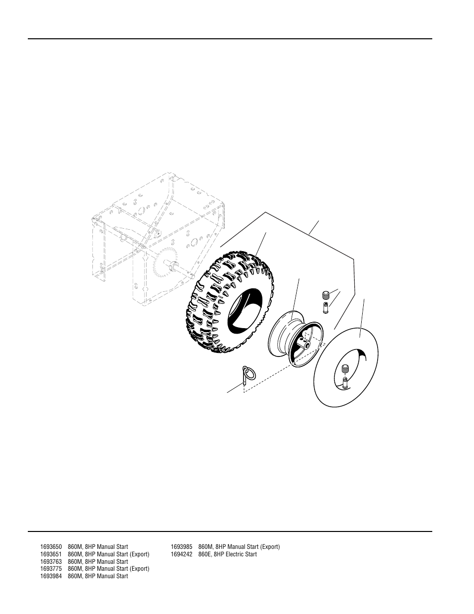 Wheels & tires group - 860 | Simplicity 1180 User Manual | Page 76 / 86