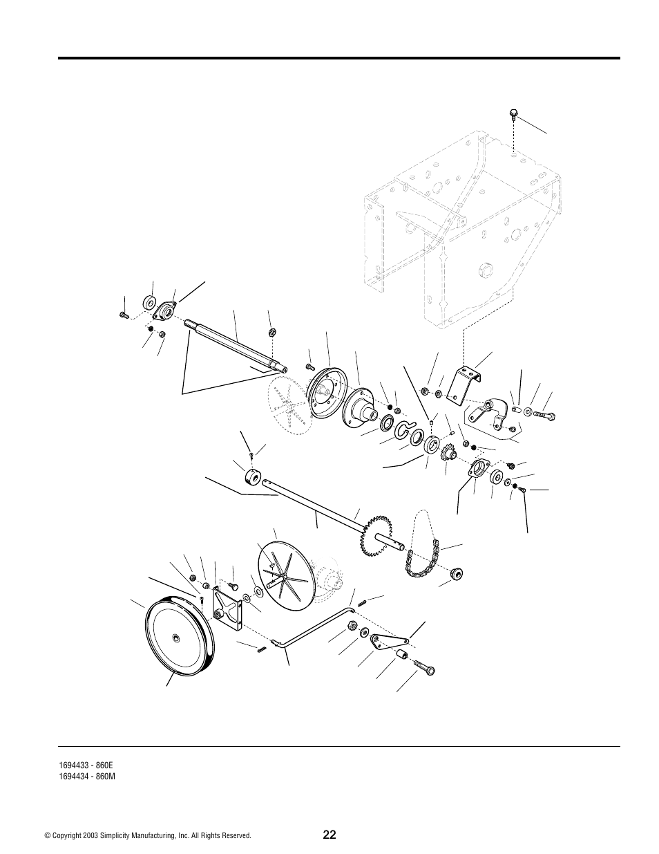 Traction drive group | Simplicity 1694434 User Manual | Page 22 / 30