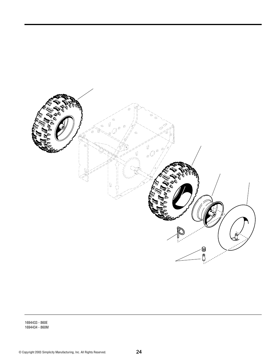 Wheels & tires group | Simplicity 1694434 User Manual | Page 24 / 30