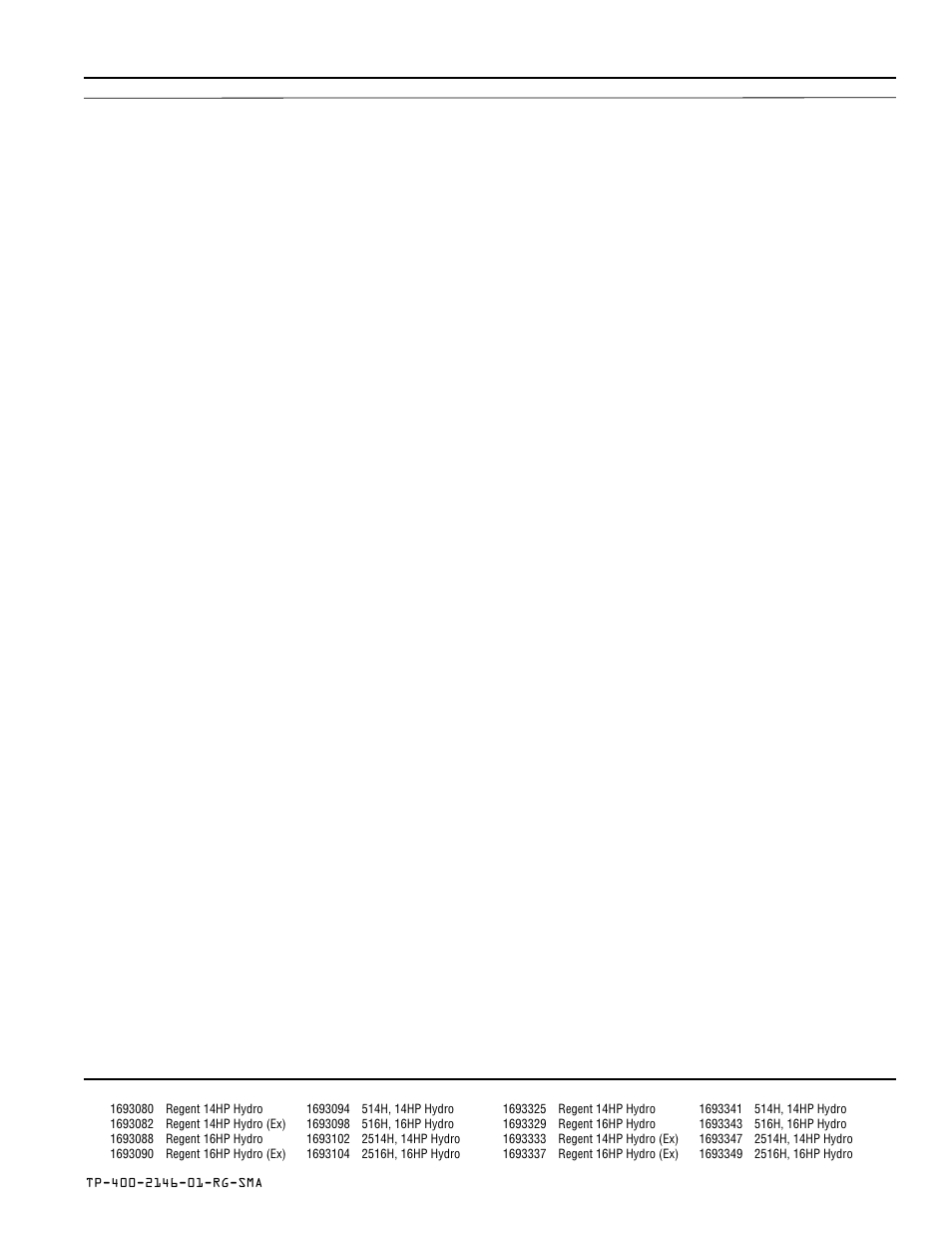Electrical group - hydro models | Simplicity REGENT 500 User Manual | Page 29 / 60