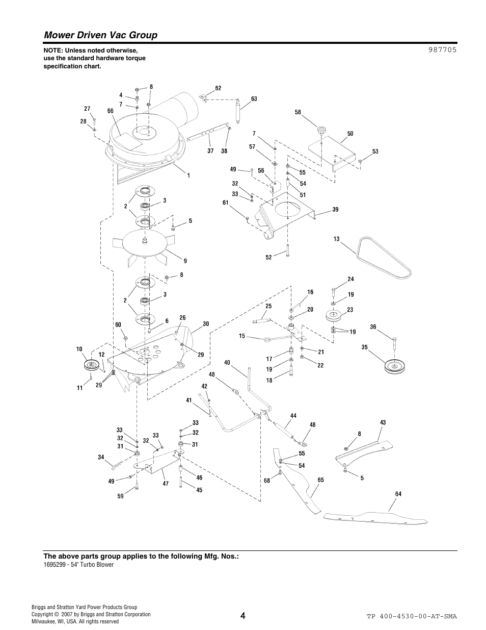 Mower driven vac group | Simplicity 1695299 User Manual | Page 4 / 12