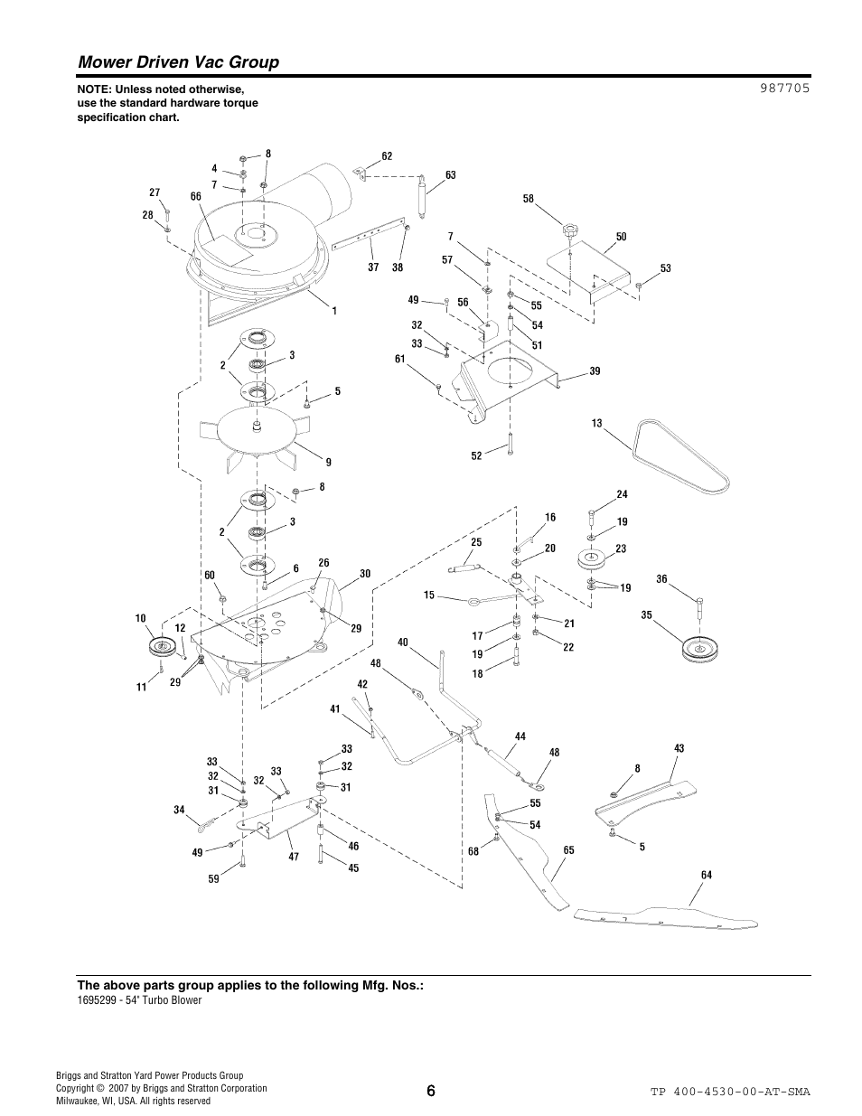 Mower driven vac group | Simplicity 1695299 User Manual | Page 6 / 12
