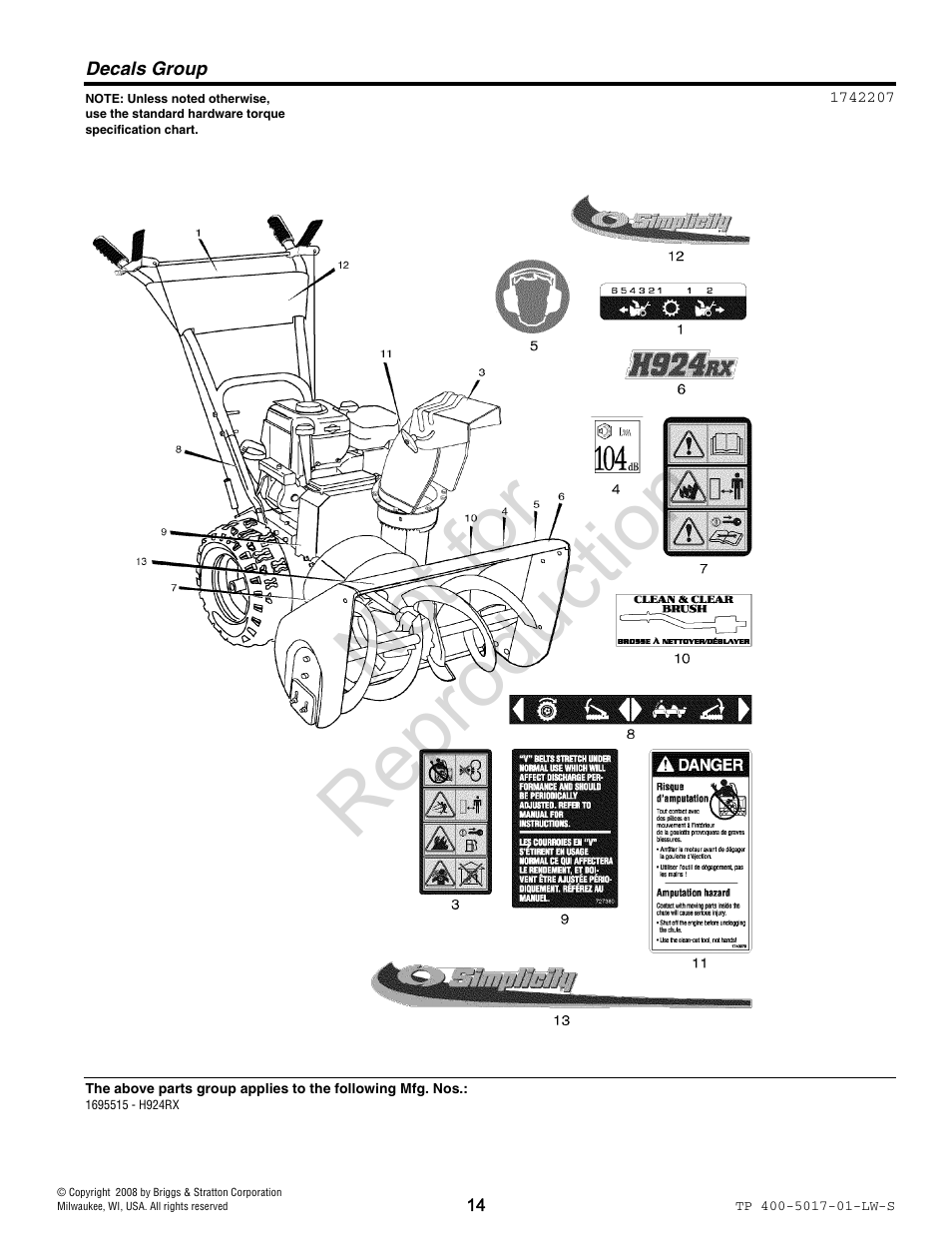 Not for reproduction | Simplicity 1695515 User Manual | Page 14 / 30