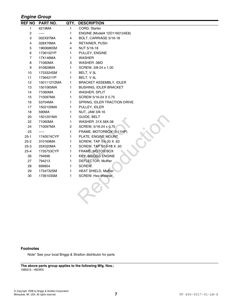 Not for reproduction | Simplicity 1695515 User Manual | Page 7 / 30