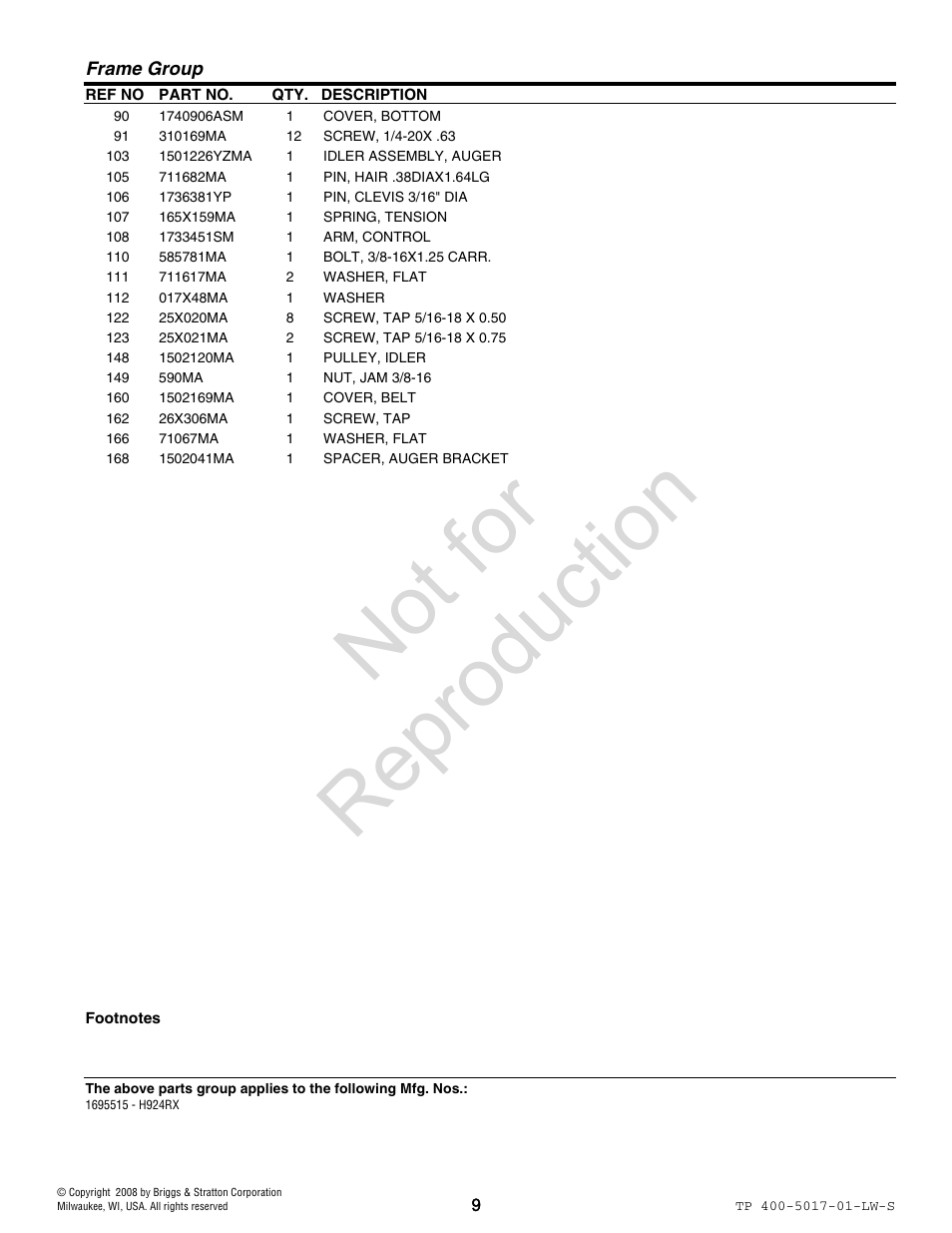 Not for reproduction | Simplicity 1695515 User Manual | Page 9 / 30