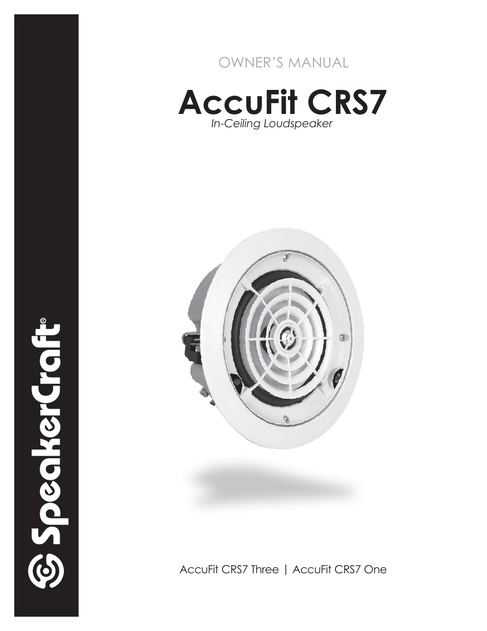 SpeakerCraft CRS7 User Manual | 6 pages