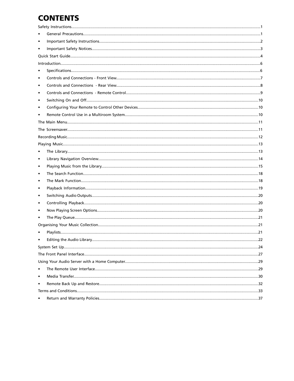 SpeakerCraft Home Theater Server User Manual | Page 3 / 44