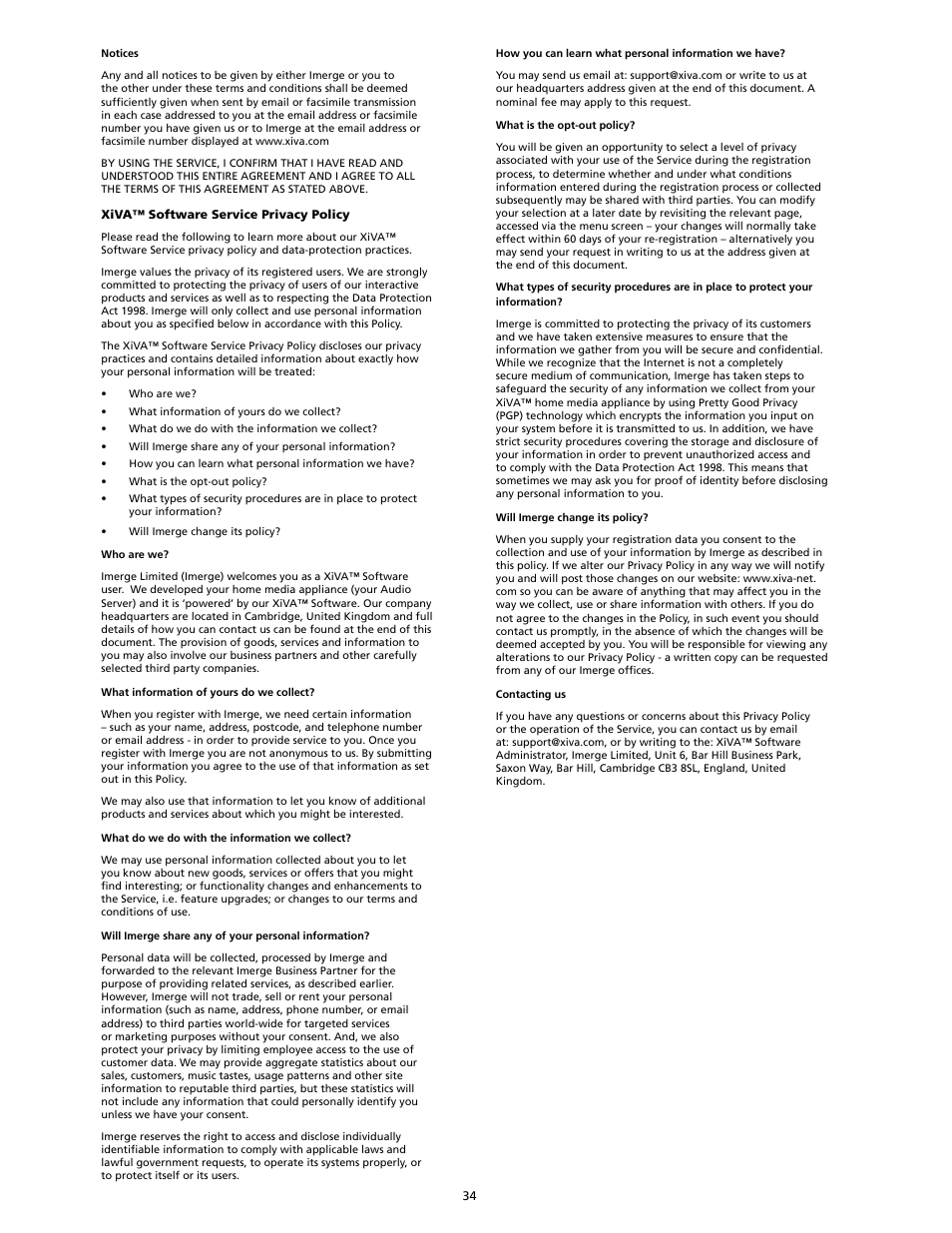 SpeakerCraft Home Theater Server User Manual | Page 38 / 44