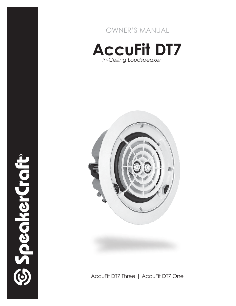 SpeakerCraft DT7 User Manual | 4 pages