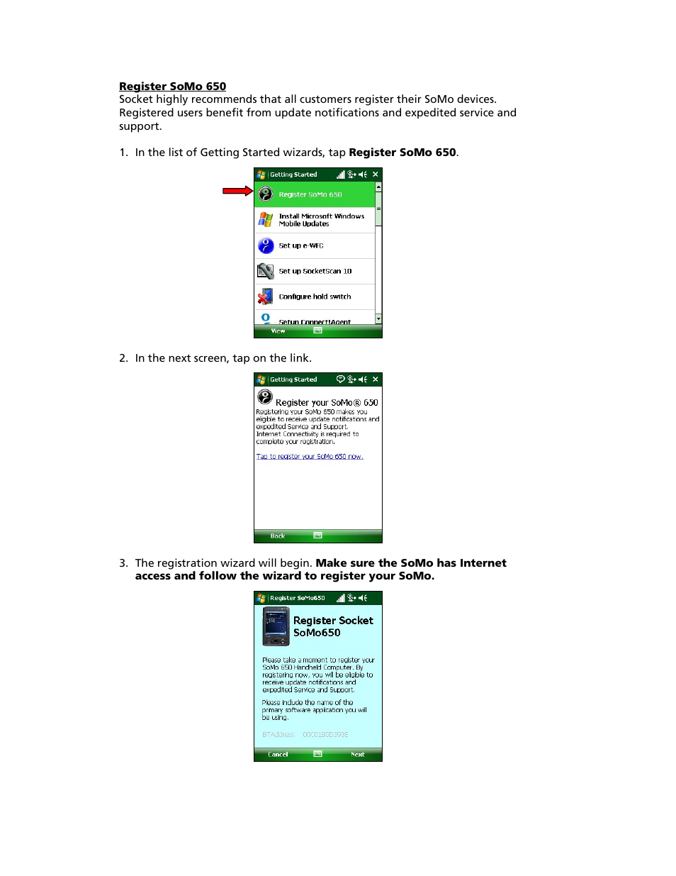 Socket Mobile SoMo 650 User Manual | Page 20 / 75