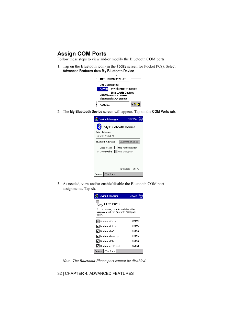 Assign com ports | Socket Mobile BluetoothTM Connection Kit User Manual | Page 32 / 59