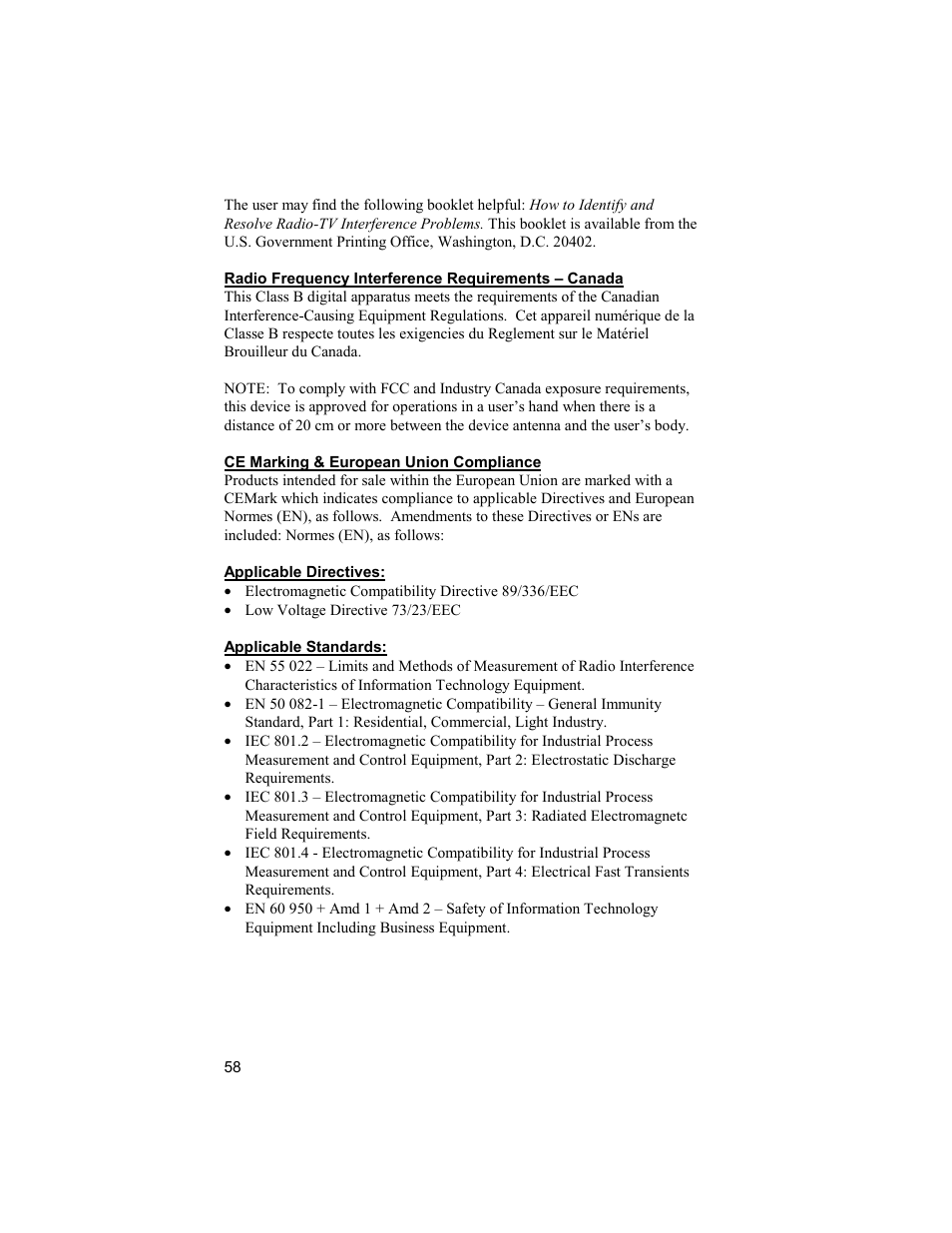 Socket Mobile BluetoothTM Connection Kit User Manual | Page 58 / 59