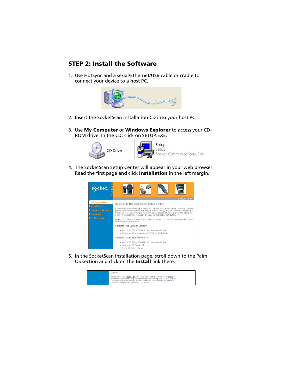 Step 2: install the software | Socket Mobile Secure Digital Scan Card Series 3 User Manual | Page 22 / 60