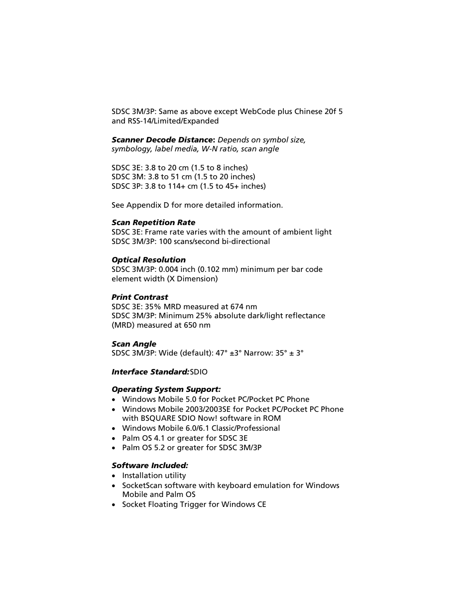 Socket Mobile Secure Digital Scan Card Series 3 User Manual | Page 33 / 60
