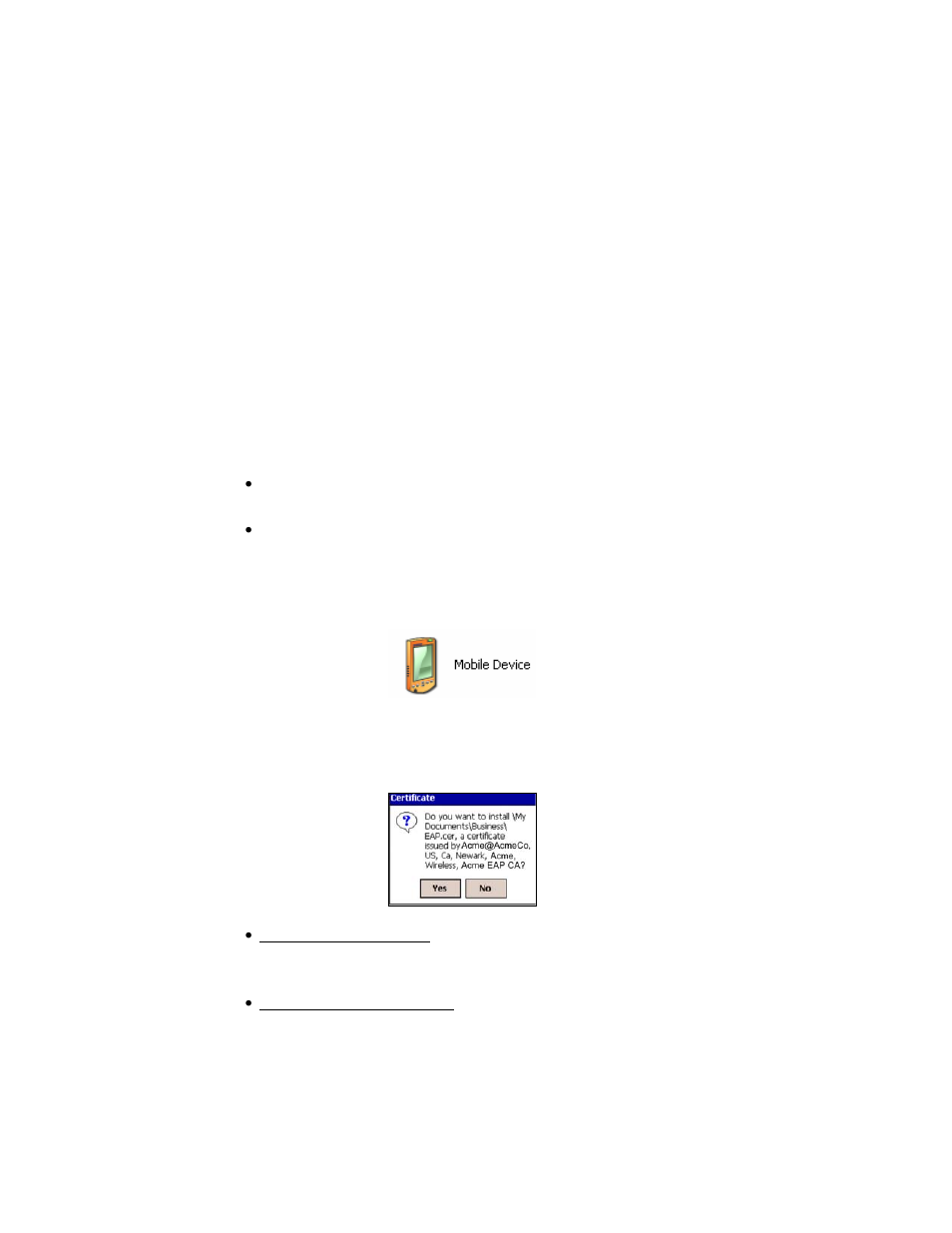 Step 2: install authentication certificate(s), Install a root certificate | Socket Mobile Socket Wi-FI Products P500x User Manual | Page 20 / 67