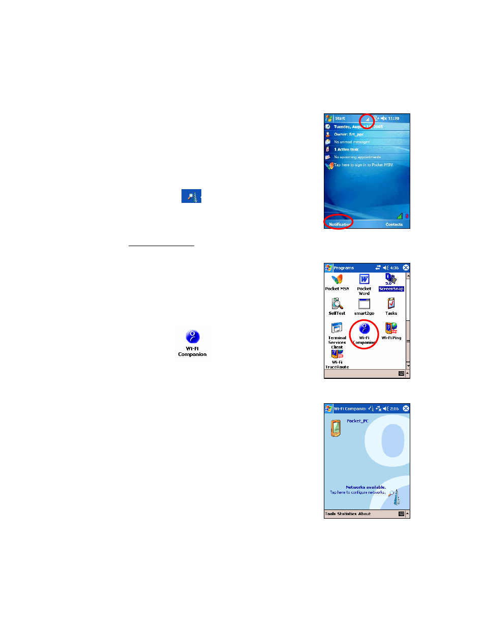 Step 4: start wi-fi companion | Socket Mobile Socket Wi-FI Products P500x User Manual | Page 24 / 67