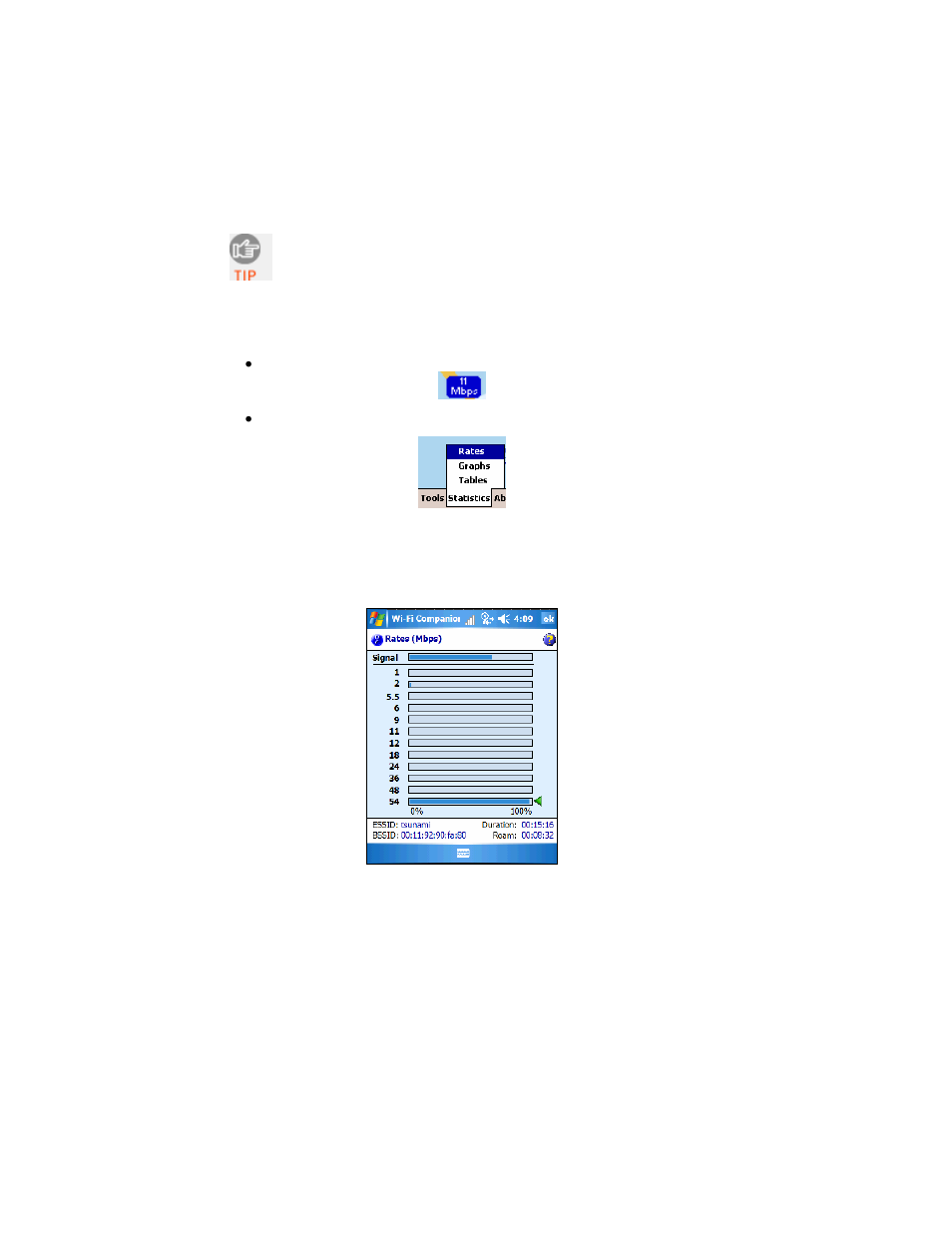 View rates, View rates, graphs, tables | Socket Mobile Socket Wi-FI Products P500x User Manual | Page 43 / 67
