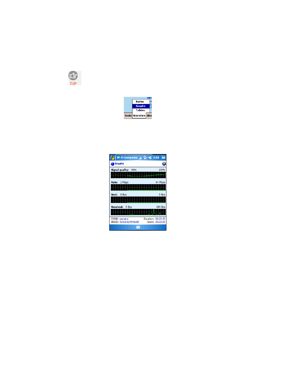 View graphs | Socket Mobile Socket Wi-FI Products P500x User Manual | Page 44 / 67