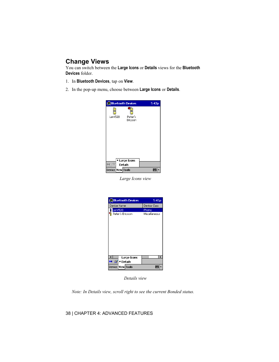 Change views | Socket Mobile Bluetooth Connection Kit User Manual | Page 38 / 79