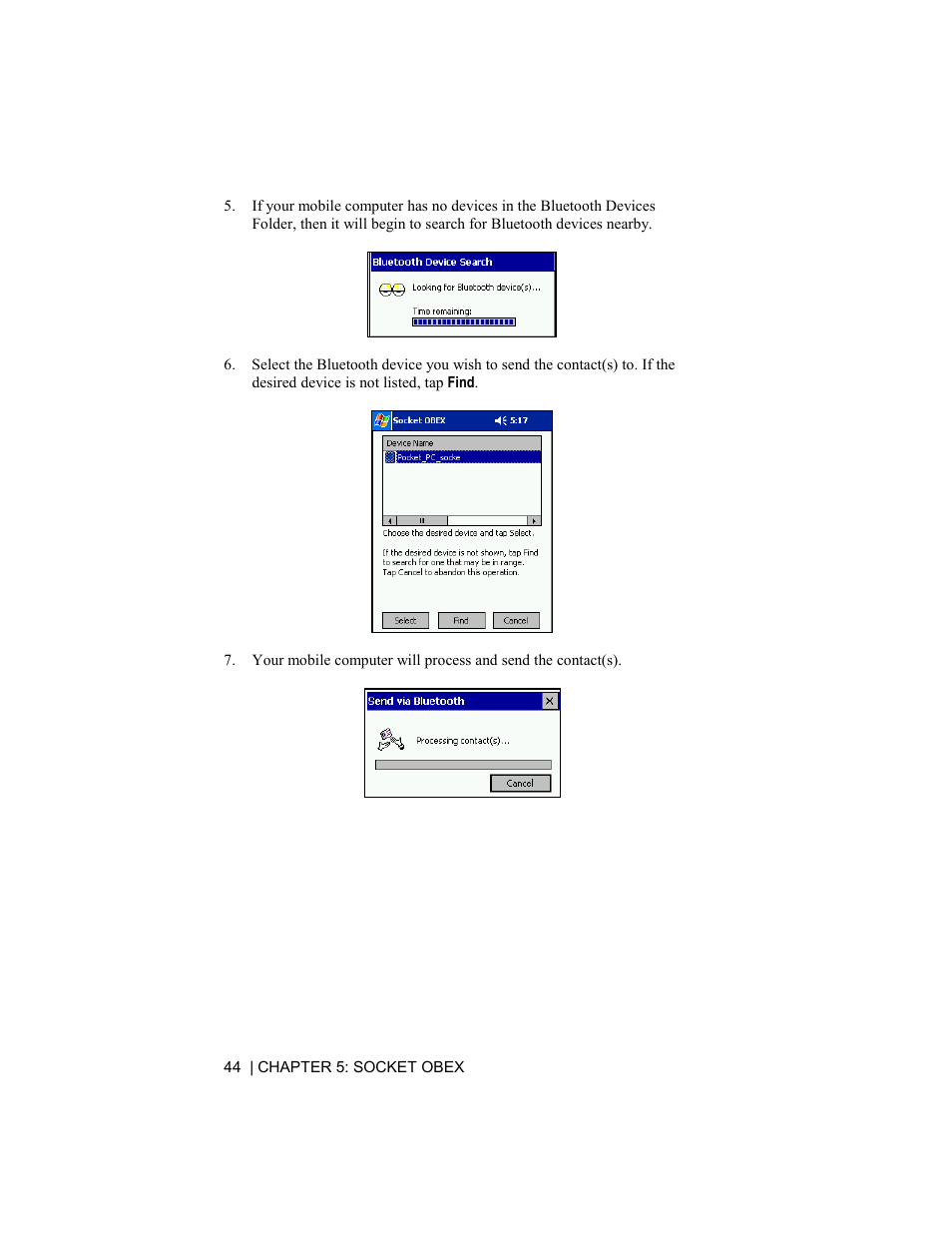 Socket Mobile Bluetooth Connection Kit User Manual | Page 44 / 79