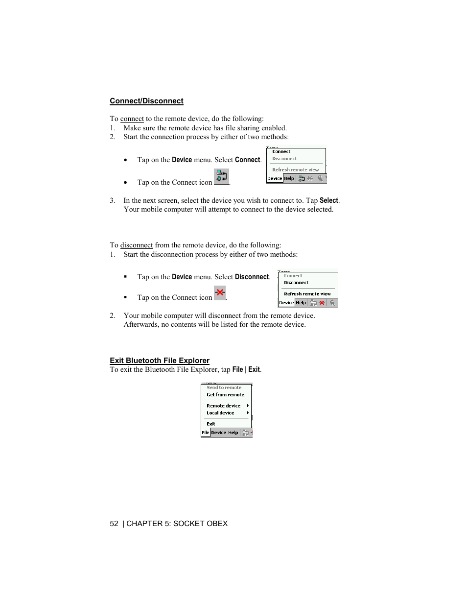 Socket Mobile Bluetooth Connection Kit User Manual | Page 52 / 79