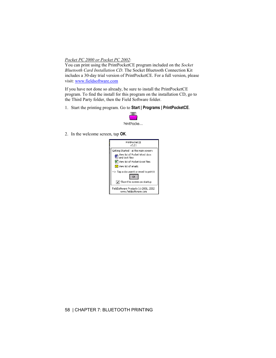 Socket Mobile Bluetooth Connection Kit User Manual | Page 58 / 79