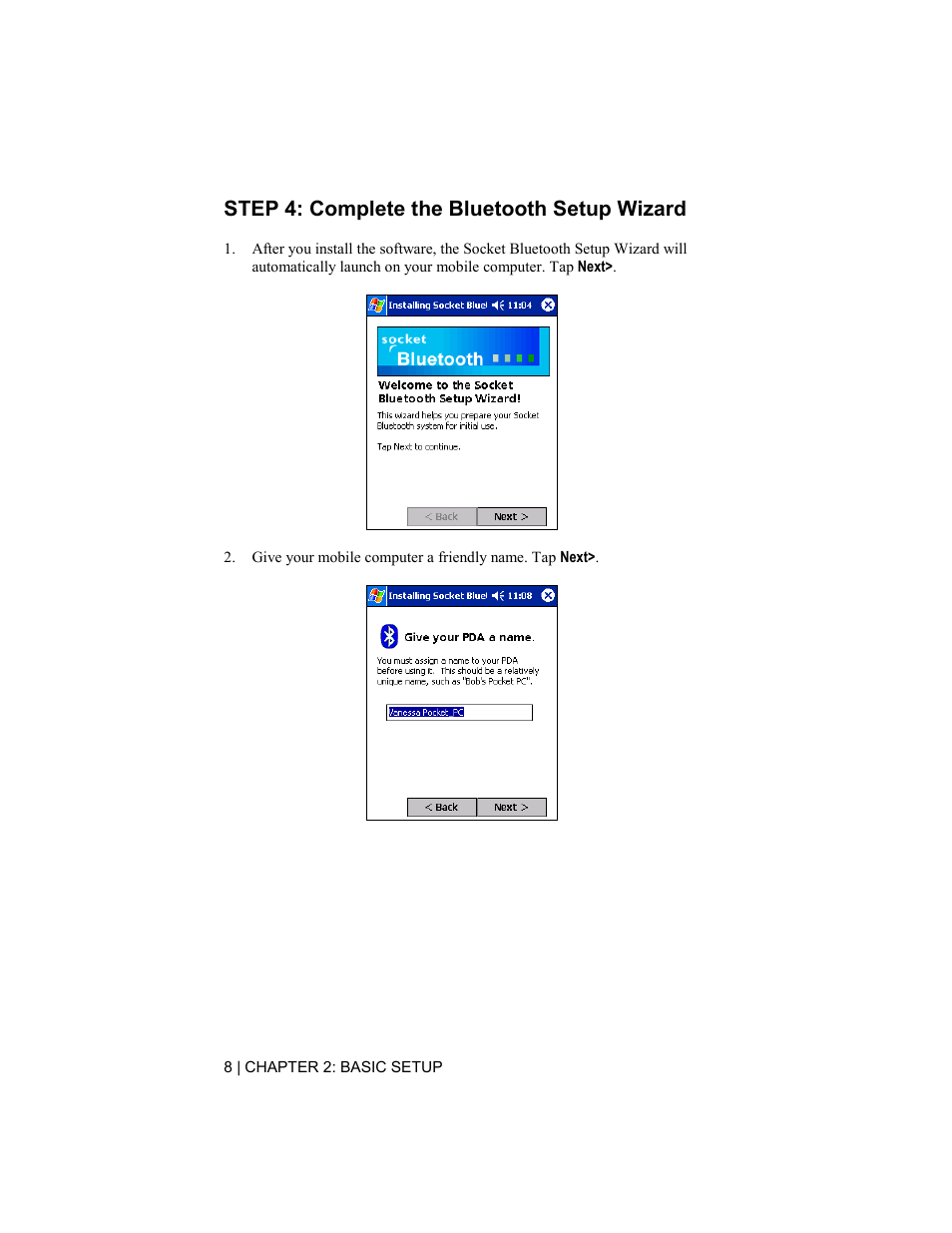 Step 4: complete the bluetooth setup wizard | Socket Mobile Bluetooth Connection Kit User Manual | Page 8 / 79