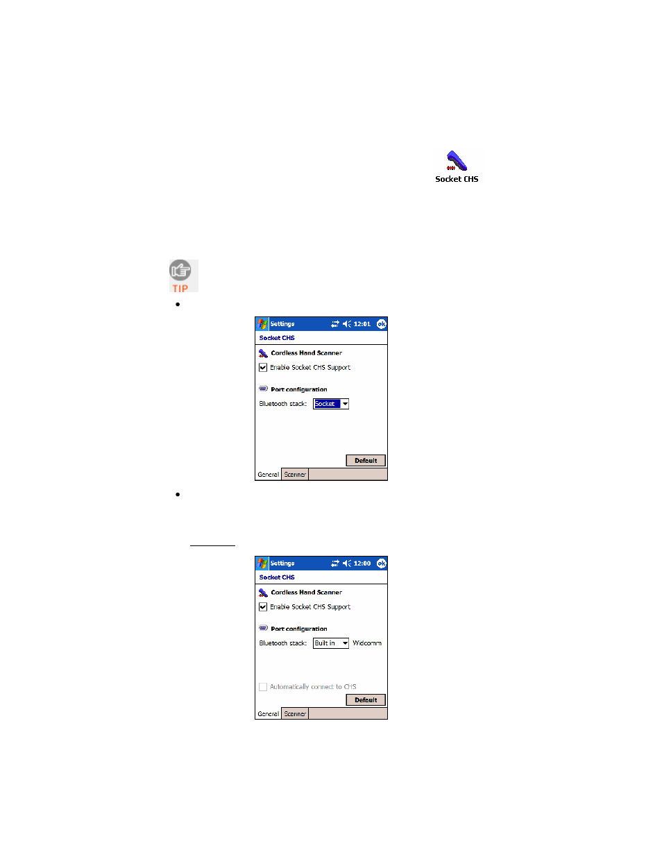 Step 5: configure scanner settings, Step 5: configure scanner settings 14 | Socket Mobile Cordless Hand Scanner User Manual | Page 14 / 78