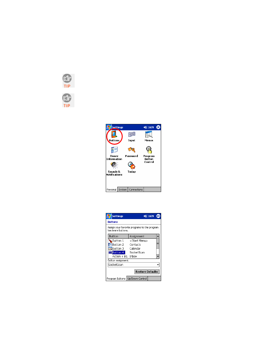 Step 4: assign a trigger button, Step 4: assign a trigger button 12 | Socket Mobile 3E User Manual | Page 12 / 46