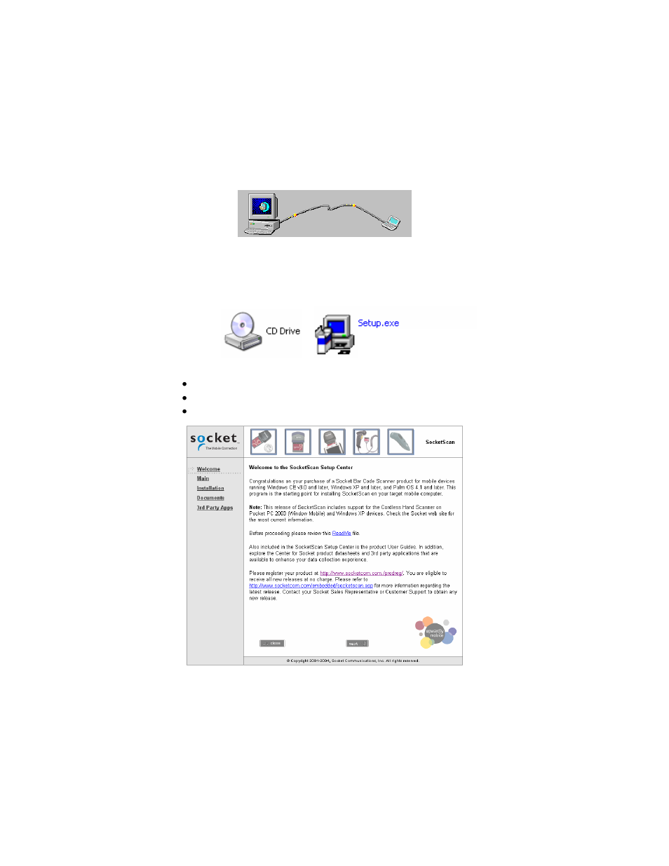 Step 2: install the software | Socket Mobile 3E User Manual | Page 9 / 46